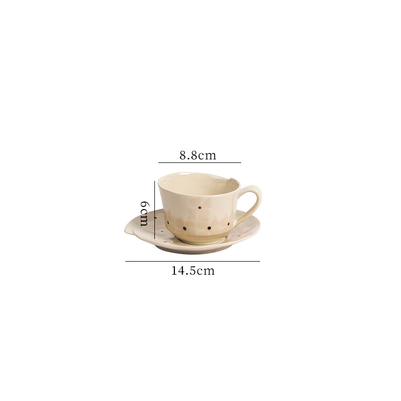 Ins Retro Korean Style Underglaze Color Hand Pinch Irregular Coffee Set Household Restaurant Afternoon Tea Cup Pot Suit - Image 3