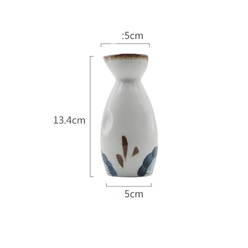 Japanese Style Hand-Painted Ceramic Sake Cup Household Liquor Cup Dispenser - Image 2