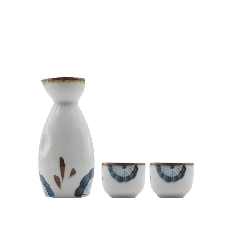 Japanese Style Hand-Painted Ceramic Sake Cup Household Liquor Cup Dispenser - Image 3