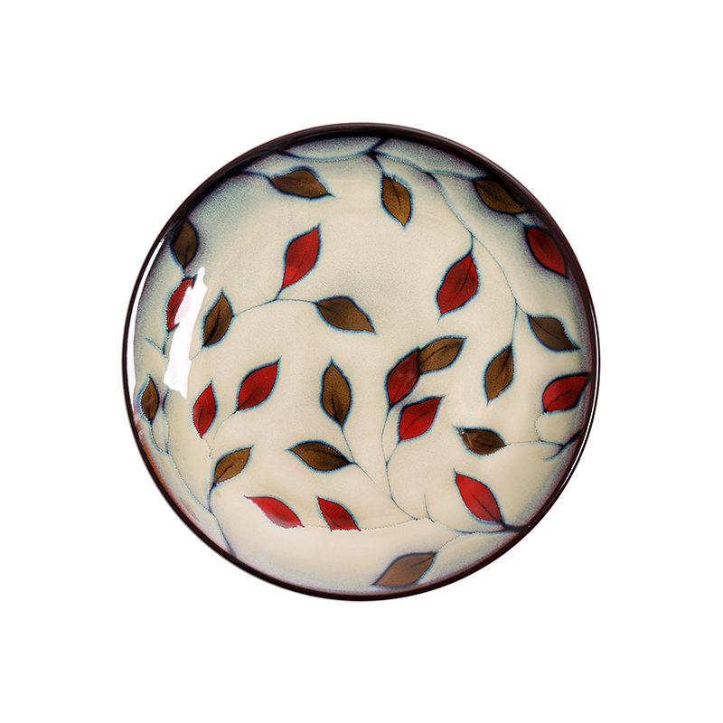 Household Creative Round Personality Hand-Painted Ceramic Plates - Image 3