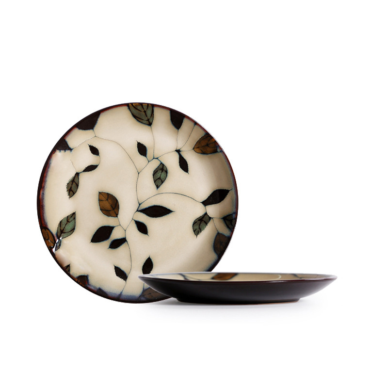 Household Creative Round Personality Hand-Painted Ceramic Plates - Image 4