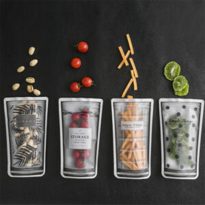 Hobbylane Outdoor Camping 4 Stuk Transparante Candy Gift Bag Platte Zak Verpakking Zak Voedsel Opbergtas Plastic Bag Hot Selling