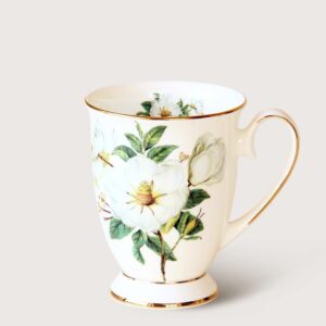 Creative European-style Mug Ceramic Large-capacity Bone China Water Cup With Lid