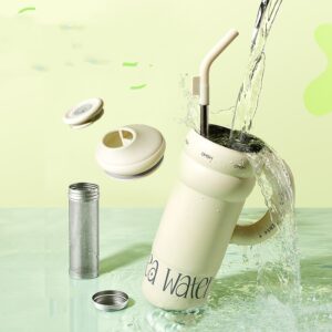 Handle Stainless Steel Vacuum Cup Large Capacity Portable