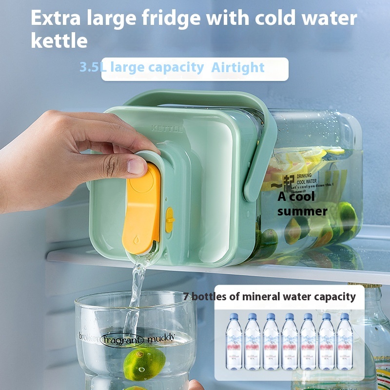 Refrigerator Cold Water Bottle With Faucet Large Capacity Cool Water Pot - Image 4