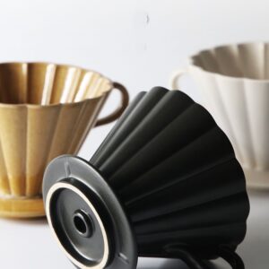Hand-pushed filter cup ceramic handmade coffee filter cup