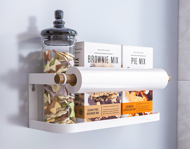 Kitchen Refrigerator Magnetic Suction Shelf Side Storage Box Magnetic Iron Wall Hanging Seasoning Shelf Side Plastic Bag Hanger - Image 4