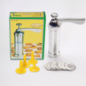 Aluminium Alloy Hand-pressed Biscuit Maker Cookie Mold With 20 Slices Of Flower Love Full House Baking Tools