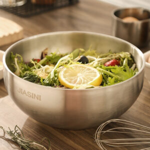 Stainless Steel Double-layer Insulation Bowl Rice Bowl Large Diameter Noodle Bowl Salad Bowl Soup Bowl
