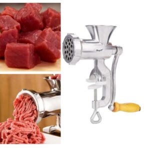 Single-function household aluminum alloy hand-cranked meat grinder
