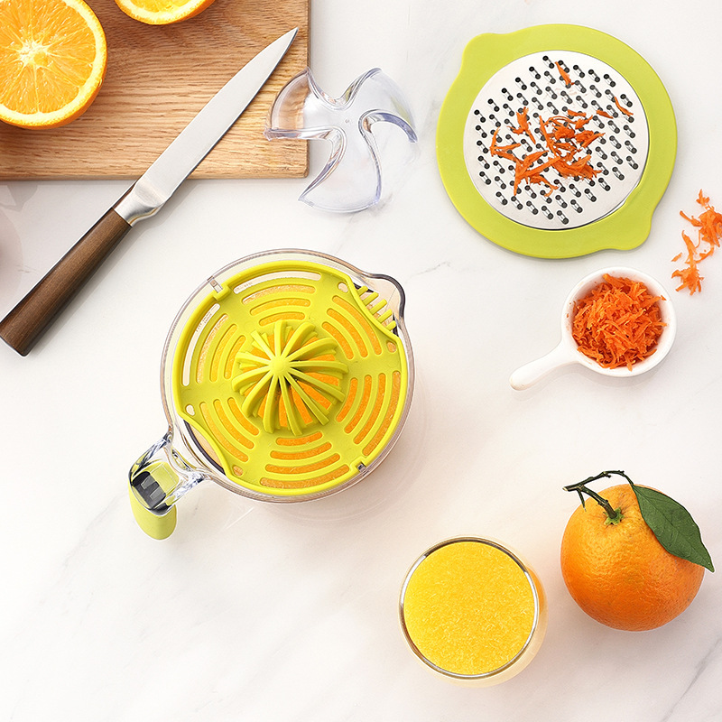 Lemon Orange Juicer Manual Hand Squeezer Fruit Juicer Lime Press With Built-in Measuring Cup And Grater Egg Separator Non-Slip - Image 2