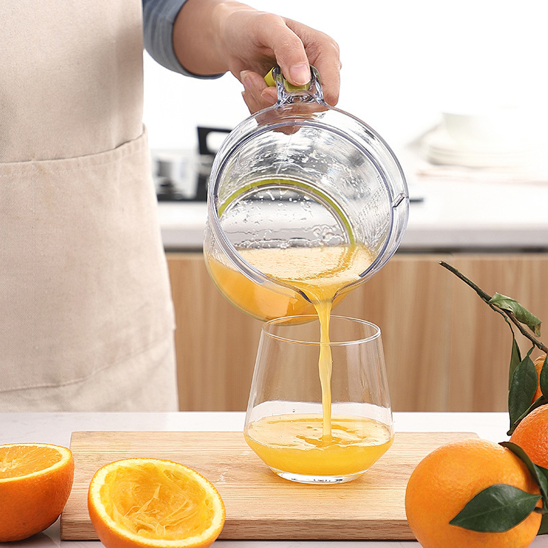 Lemon Orange Juicer Manual Hand Squeezer Fruit Juicer Lime Press With Built-in Measuring Cup And Grater Egg Separator Non-Slip - Image 3