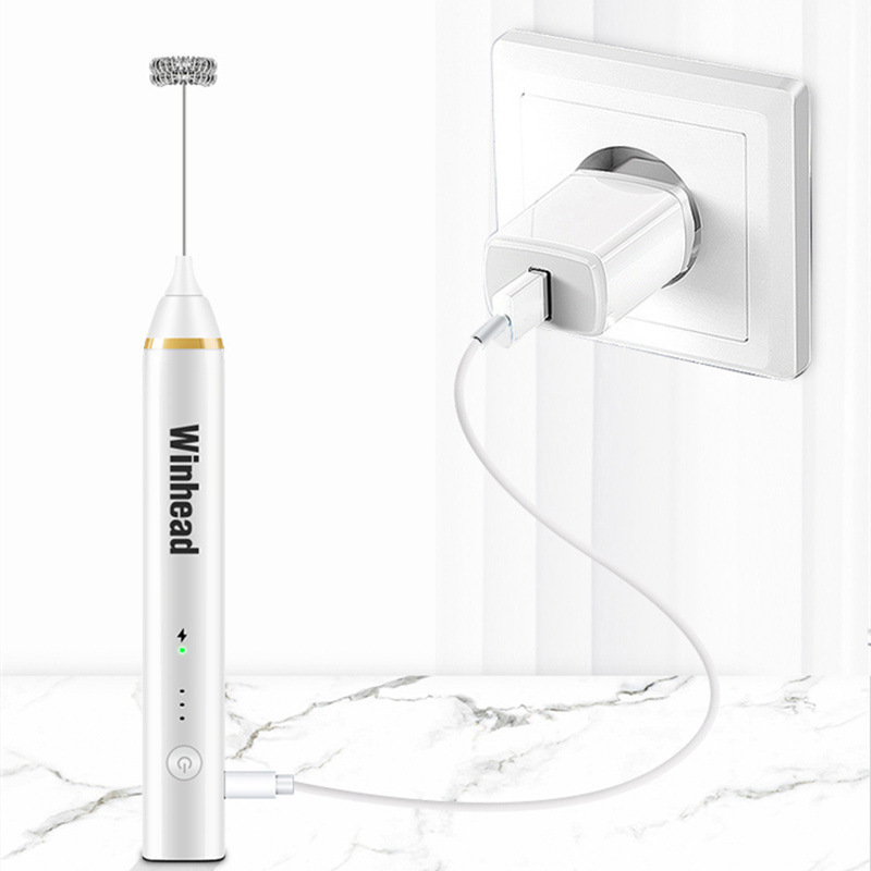 Household Hand-held Blender With Rechargeable Battery Milk Shaker - Image 2