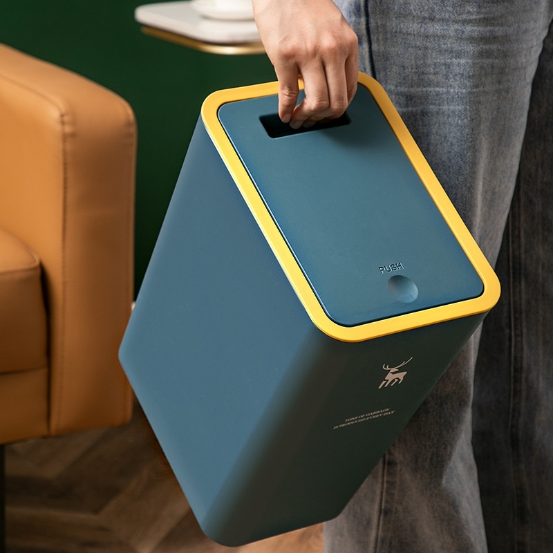 Trash Can Large Household Thickened With Lid - Image 3