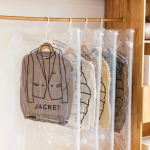 Transparent Coat Dust Cover Hanging Down Jacket Compression Bag Vacuum