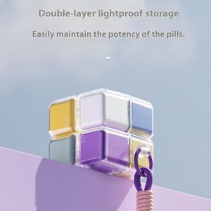 Creative Cube Convenient Pill Box Large Capacity