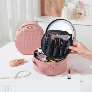 LED With Light Cosmetic Bag Crossbody Bag Small Round Bag