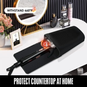 Silica Gel Sucker Heat Insulation Hair Curler Anti-scald Hanging Storage Bag