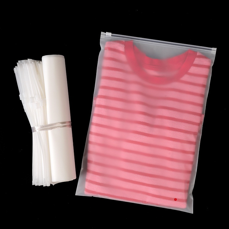 PE Transparent Zipper Bag Double-sided 8 Silk 12 Silk Clothing Bag