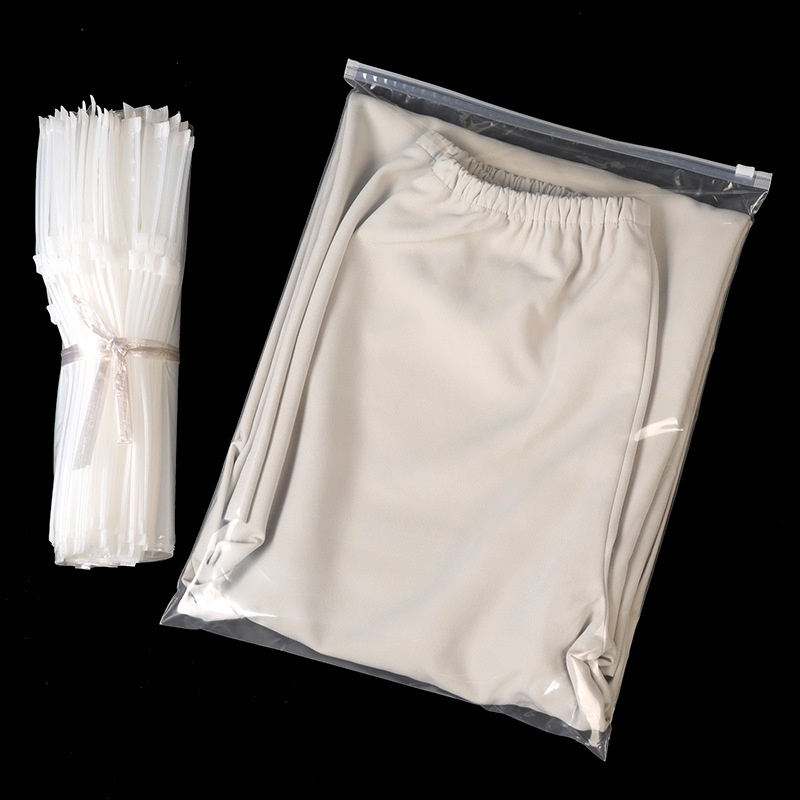 PE Transparent Zipper Bag Double-sided 8 Silk 12 Silk Clothing Bag - Image 4
