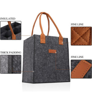 Felt Red Wine Gift Bag Storage Tote