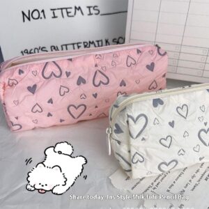 Large Capacity Love Heart Pencil Case Good-looking Girl Heart