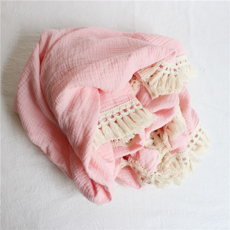 INS Tassel Covered Blanket Baby Cotton Gauze Bag - Image 2