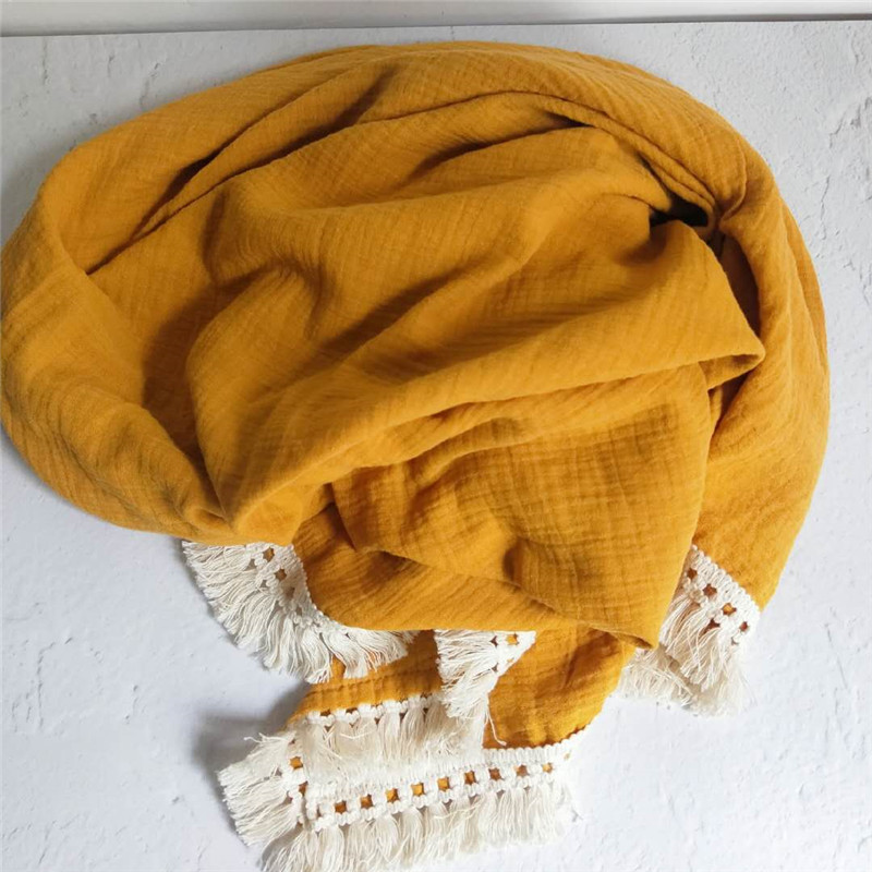 INS Tassel Covered Blanket Baby Cotton Gauze Bag - Image 3