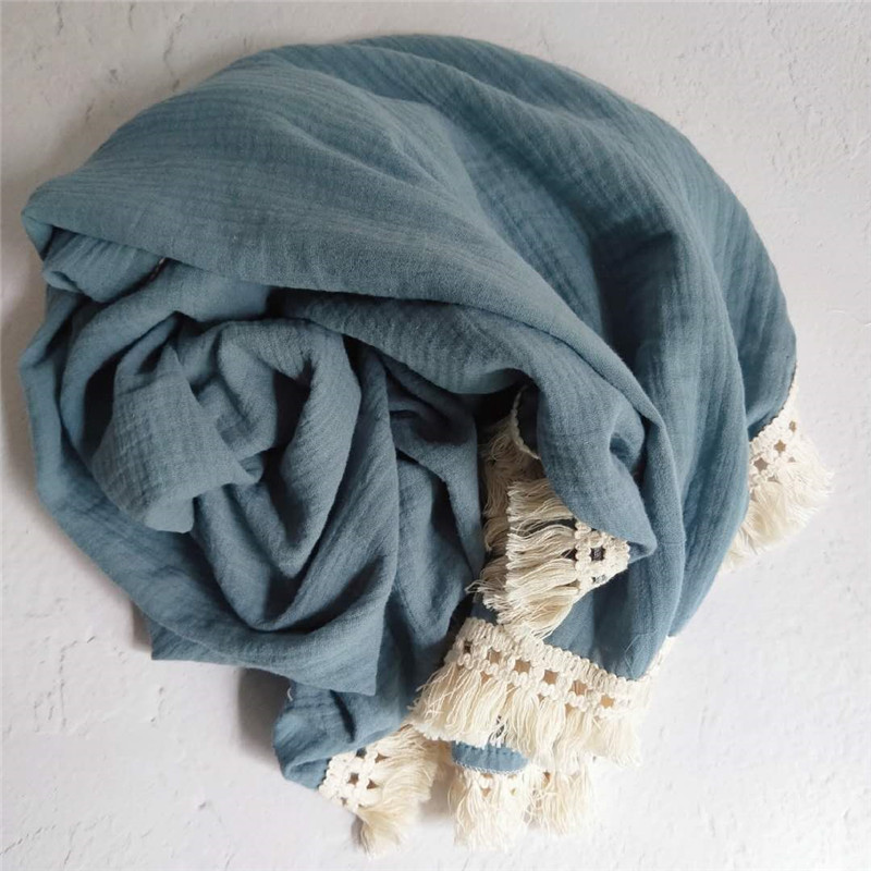 INS Tassel Covered Blanket Baby Cotton Gauze Bag - Image 4