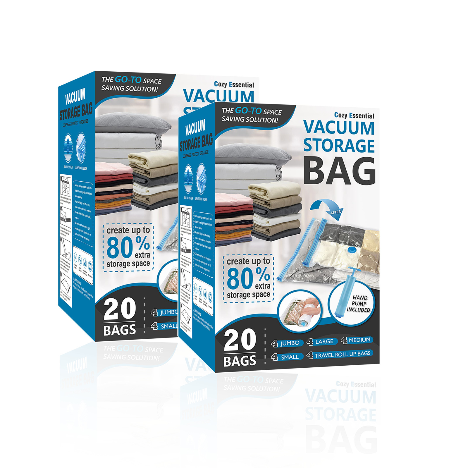 Transparent Vacuum Bag Clothing Compression Household Travel Thickened Plus-sized Quilt Storage Vacuum Organizing Folders - Image 2