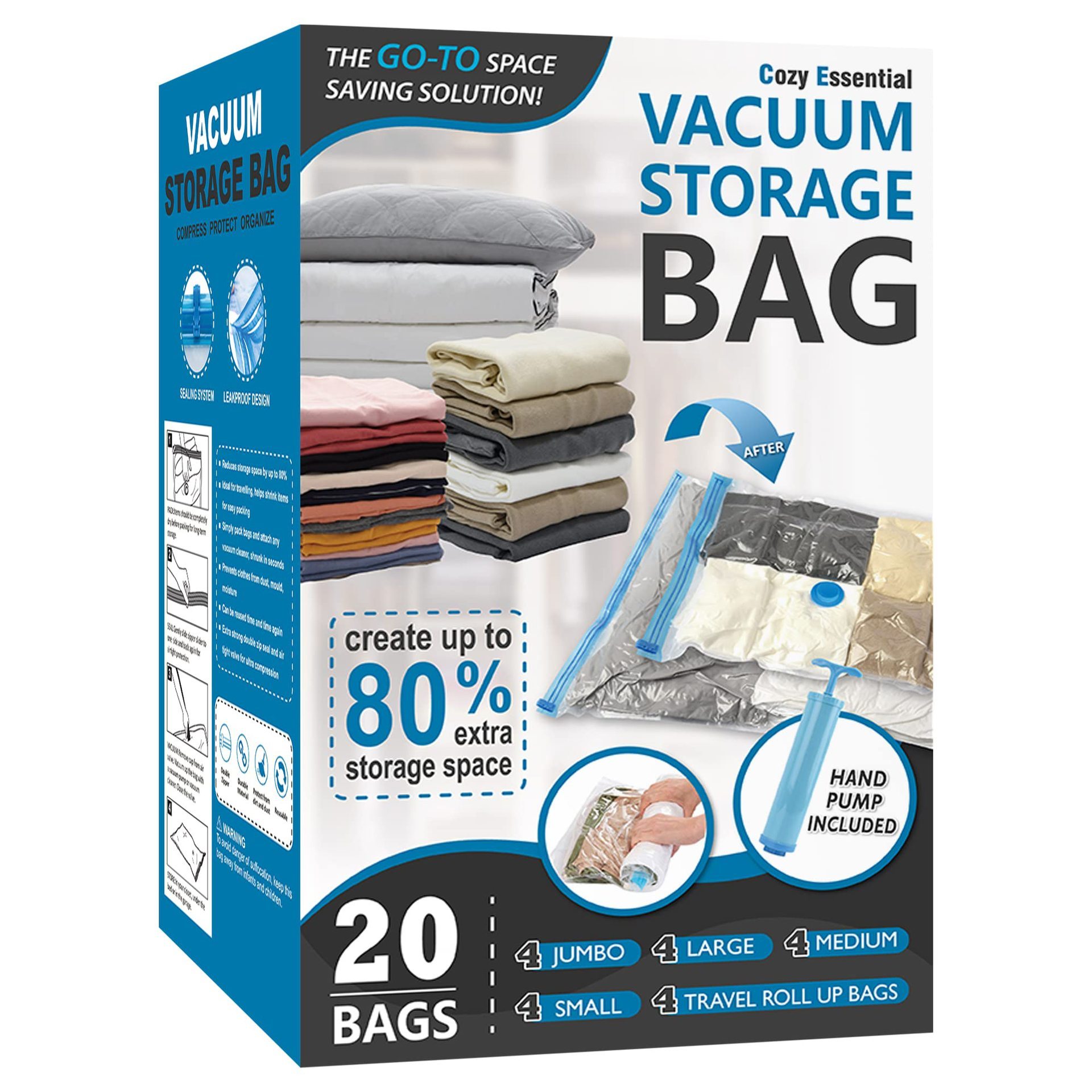 Transparent Vacuum Bag Clothing Compression Household Travel Thickened Plus-sized Quilt Storage Vacuum Organizing Folders - Image 5