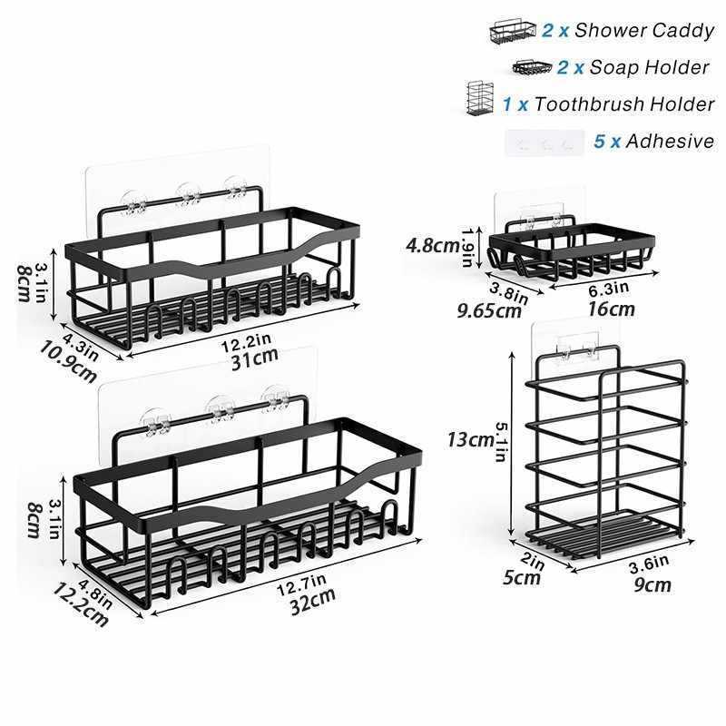 Bathroom Storage Rack Set Large Capacity - Image 3