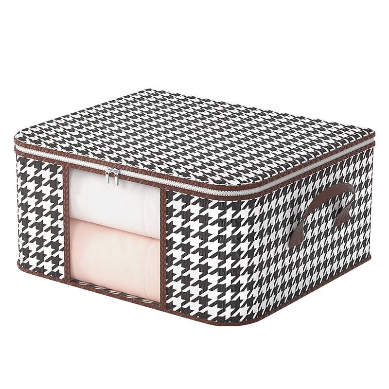 Houndstooth Visual Buggy Bag Clothing Quilt Storage Box - Image 5