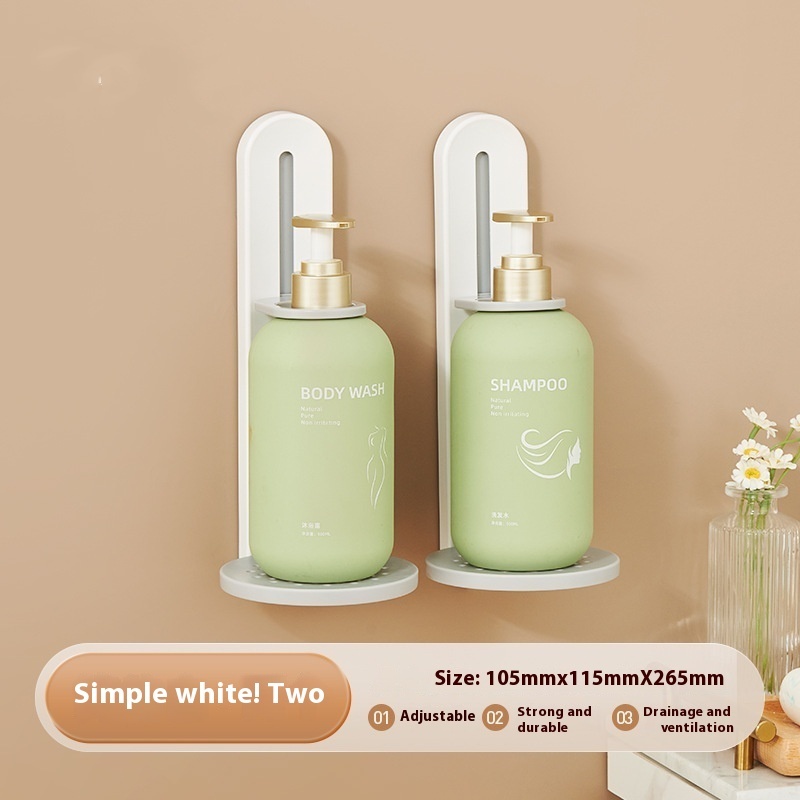 Shower Gel Rack Punch-free Hanging Bathroom Hand Sanitizer Wall Hanging Device - Image 5