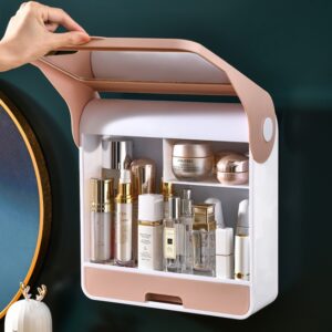 Large-Capacity Cosmetic Storage Box With Mirror