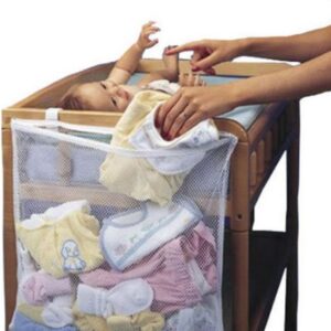 Multi purpose baby dirty clothes storage bag, bed head large capacity storage bag hanging mesh ventilation finishing bag