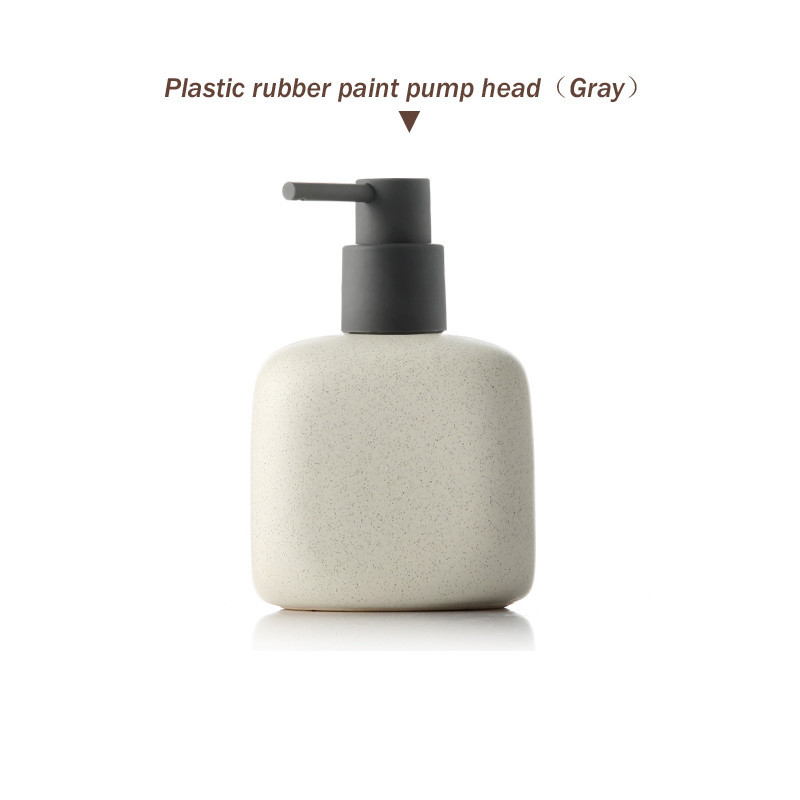 Ceramic Foam Pressing Hand Sanitizer Filling Empty Bottles In Bathroom - Image 3