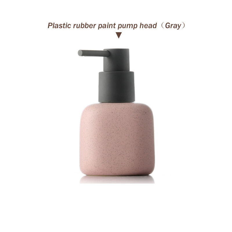 Ceramic Foam Pressing Hand Sanitizer Filling Empty Bottles In Bathroom - Image 4