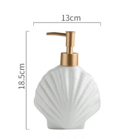 Starfish Shell Shape Ceramic Liquid Soap Dispenser Bathroom Sub-bottling Shower Gel Bottle Hand Sanitizer Container - Image 5