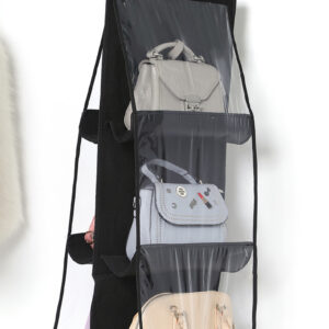 Double-sided Six-layer Visible Transparent Hanging Bag Hanging Storage Hanging Bag