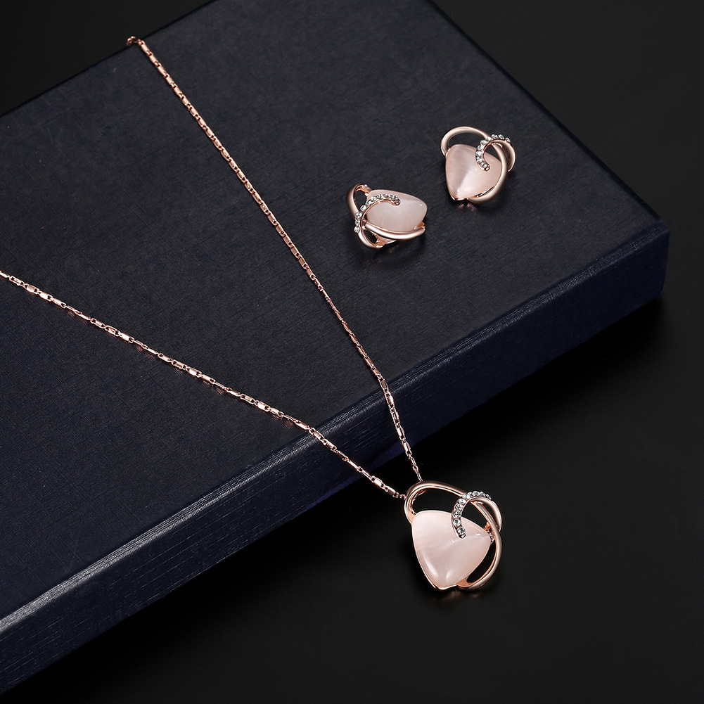 Necklace And Earrings Two Piece Set Bridal Party Jewelry Set - Image 4