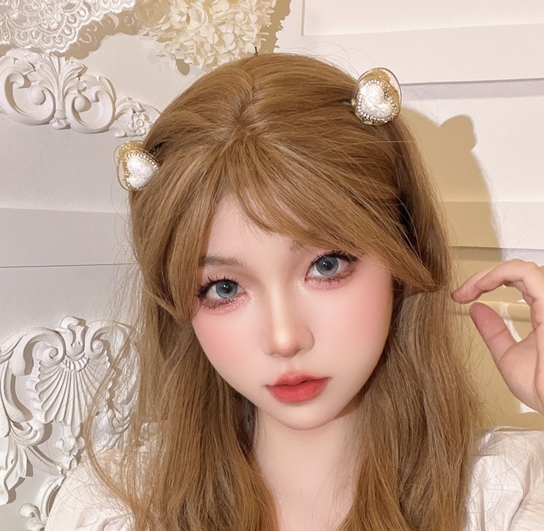High-grade Girly Style Light Luxury Delicate Bead-set Diamond Love Pearl Cute Trumpet Loose Clip Head Clip Grip - Image 4