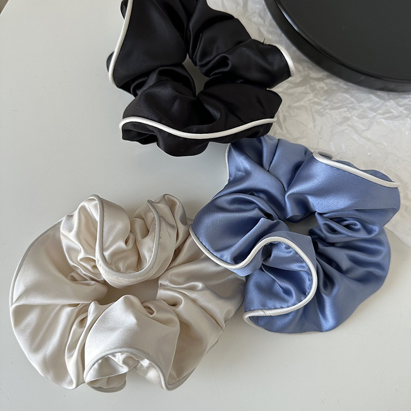 Satin High-grade Large Intestine Ring Gentle Low Ponytail Hair String Rubber Band - Image 3