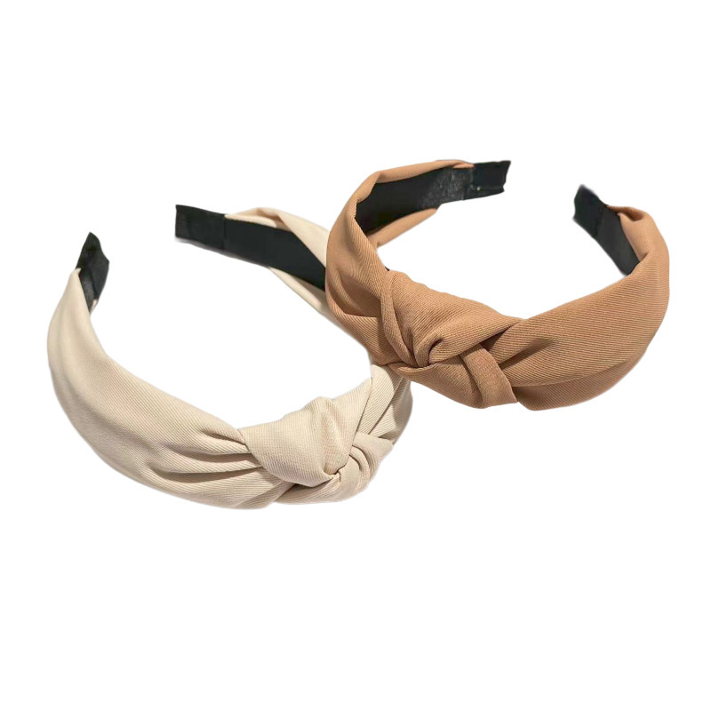 Fabric Craft Knotted Headdress Vintage Leopard Print Wide Brim Hair Band - Image 5