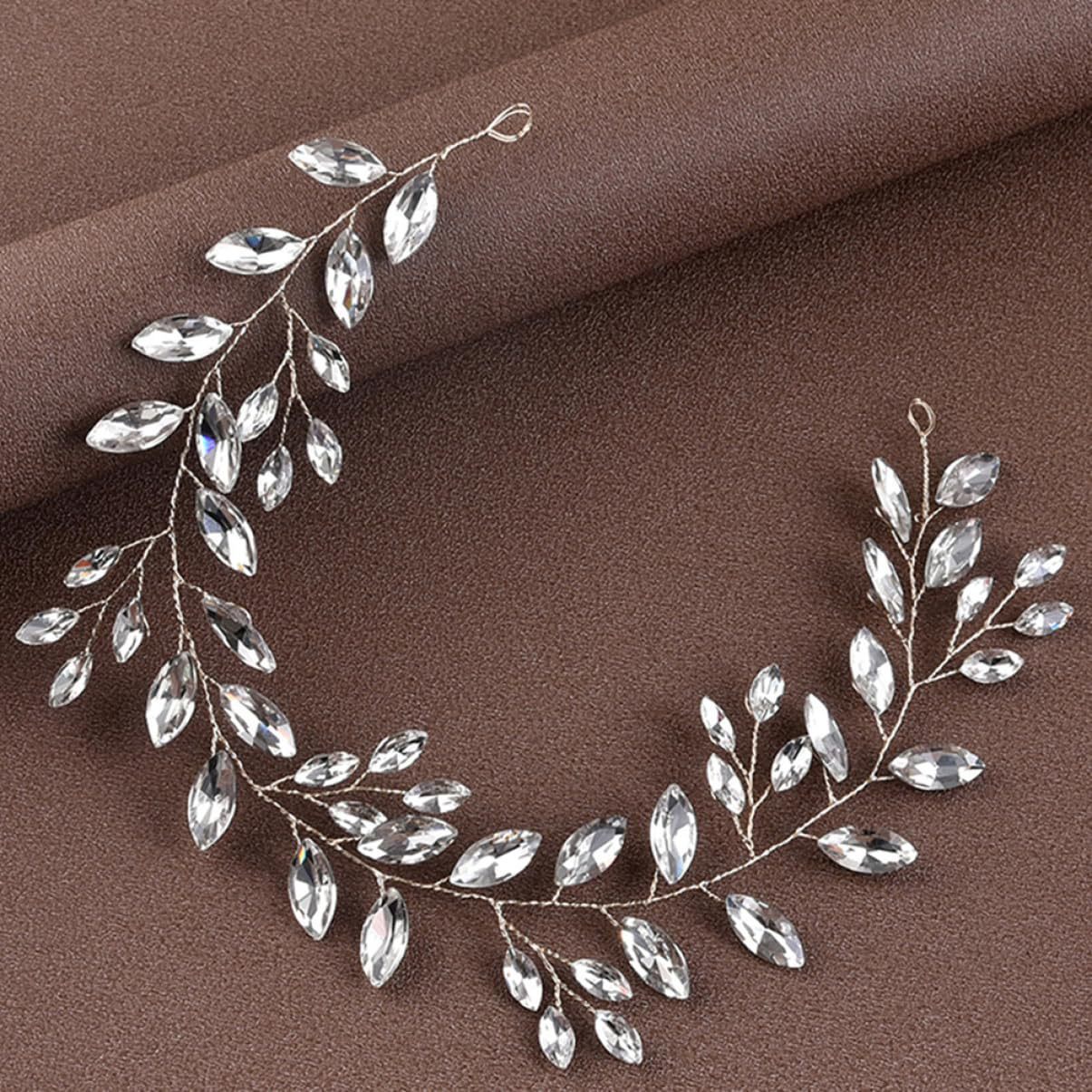 Horse Eye Silver Flexible Chain Headband Headwear Wedding - Image 2