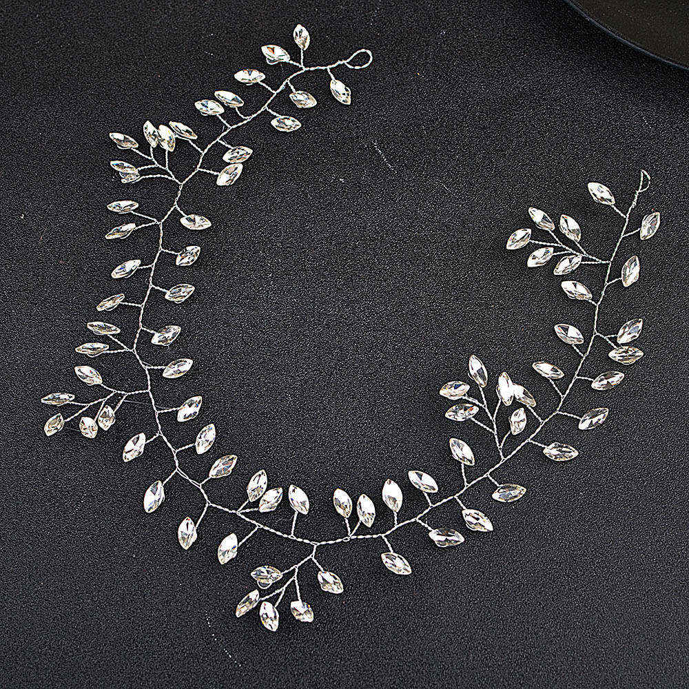 Horse Eye Silver Flexible Chain Headband Headwear Wedding - Image 7