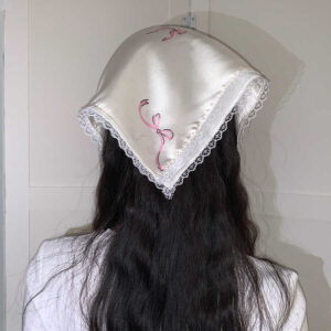 Bow Small Square Towel Women's Thin High-grade Silk Scarf