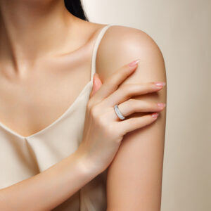 High-grade Versatile European And American Non-fading Ring Moissanite Women