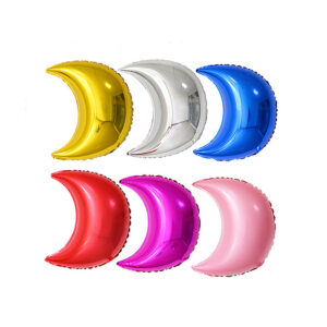 Baby Birthday Celebration Decoration Aluminum Foil Balloon 36 Inch 22 Inch Large Curved Moon Aluminum Foil Balloon Wholesale