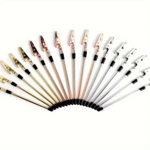 Jewelry Bracelet Accessory Tool Gold-Plated Iron Rod Multi-Functional Alligator Clip Note Holder 155mm